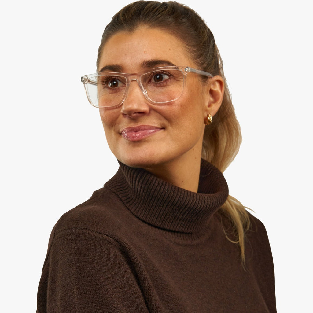 womens oslo crystal white reading glasses - www.luxreaderssweden.com