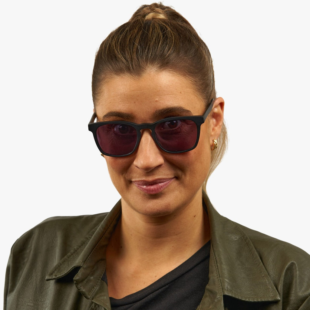 womens bornholm black sunglasses - www.luxreaderssweden.com