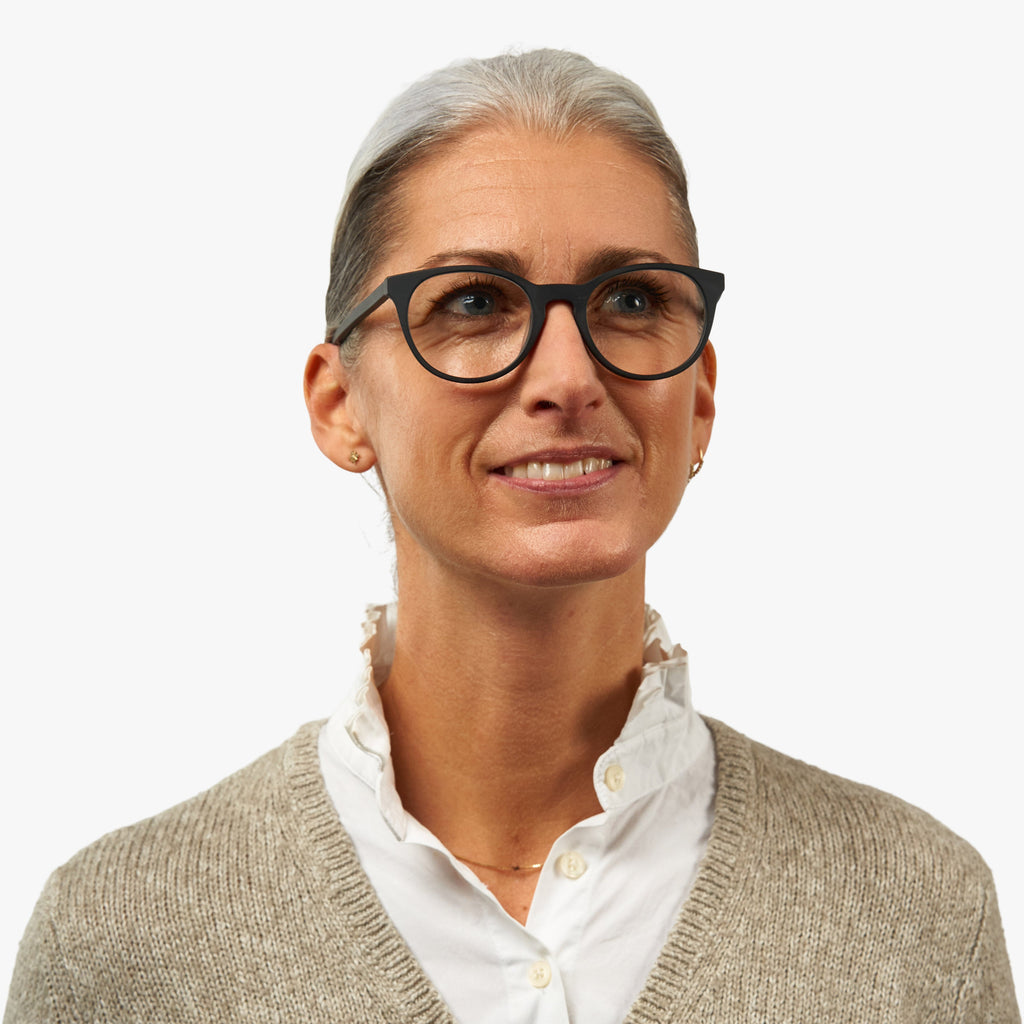 womens orebro black blue light glasses - www.luxreaderssweden.com