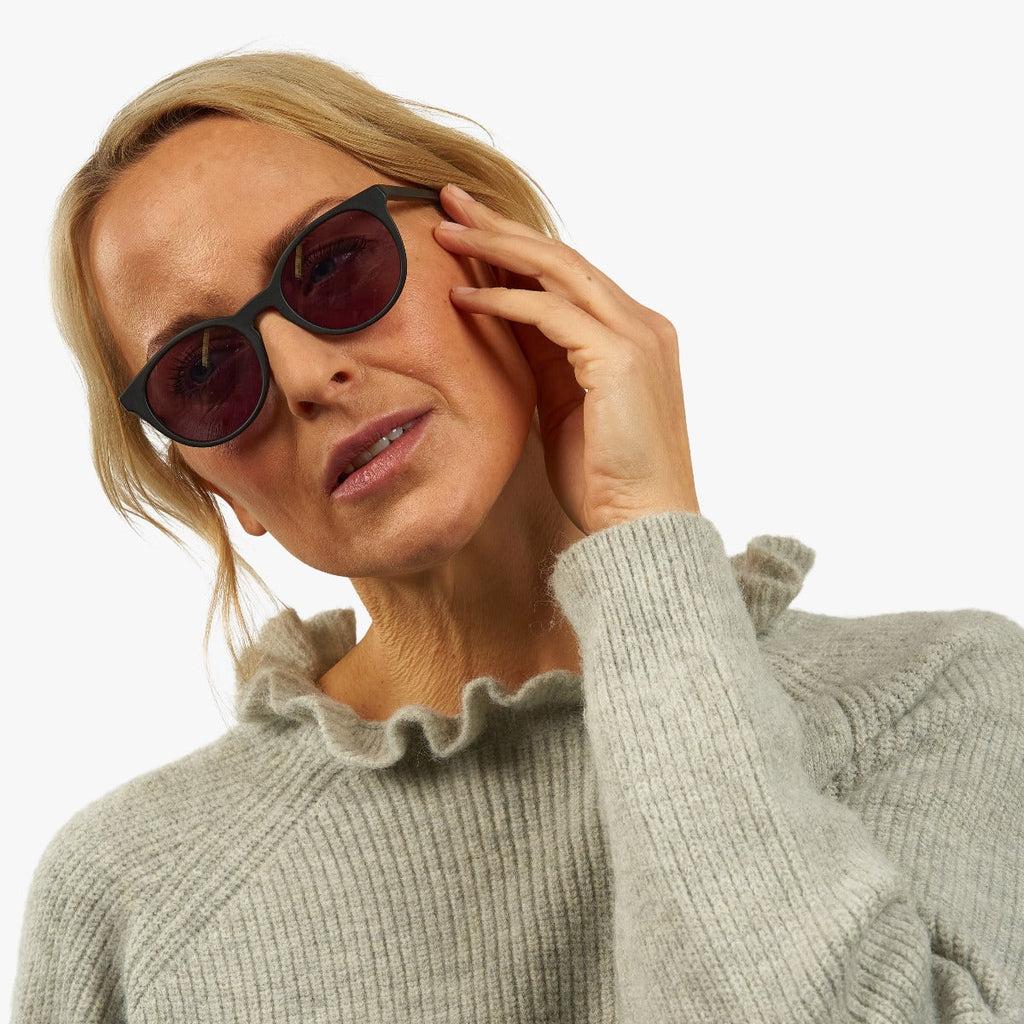 womens orebro black sunglasses - www.luxreaderssweden.com