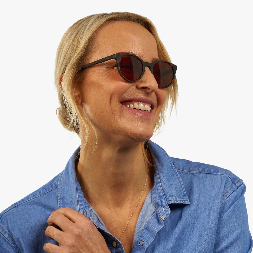 womens orebro dark turtle sunglasses - www.luxreaderssweden.com