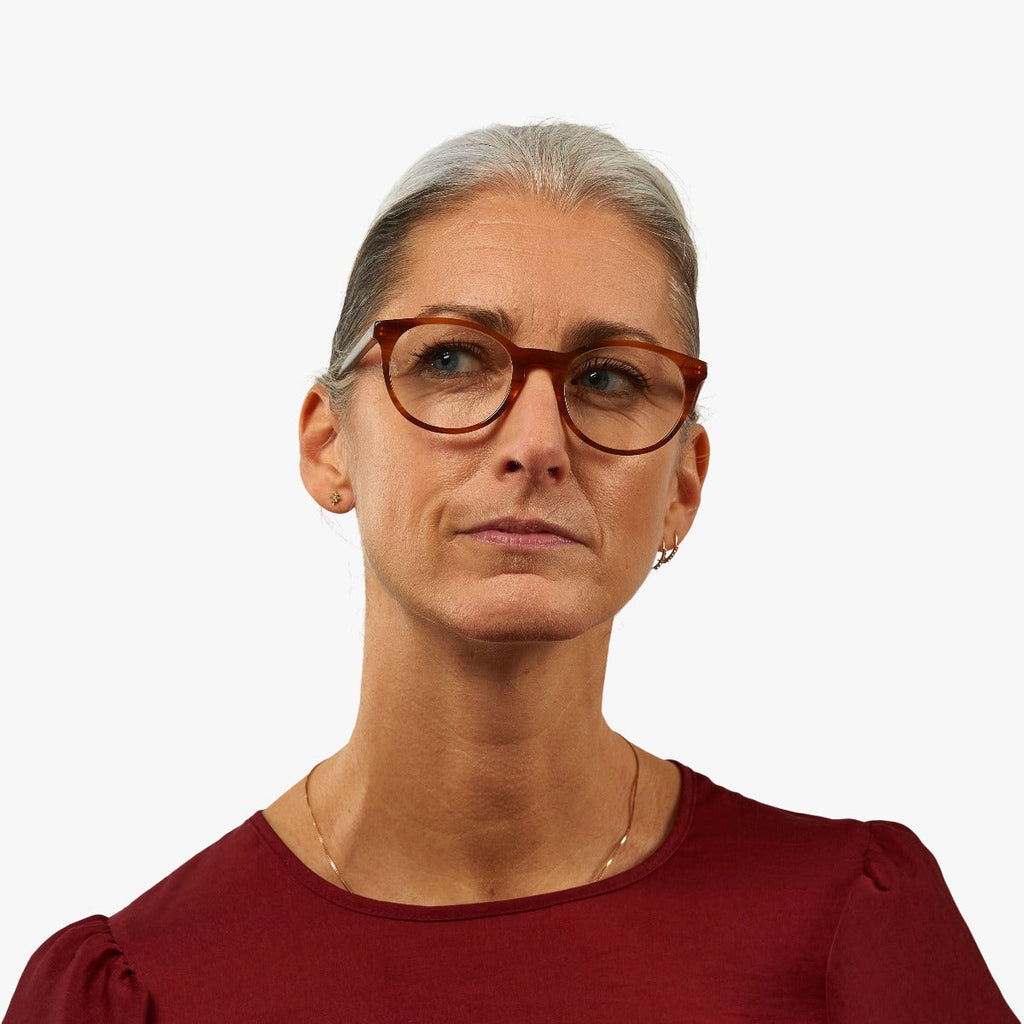 orebro shiny walnut reading glasses - www.luxreaderssweden.com