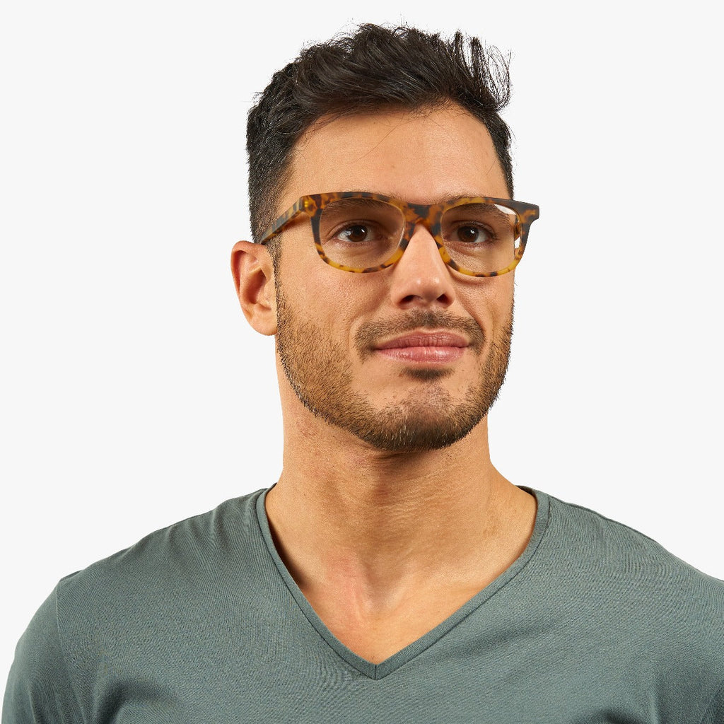 mens malmo light turtle reading glasses - www.luxreaderssweden.com