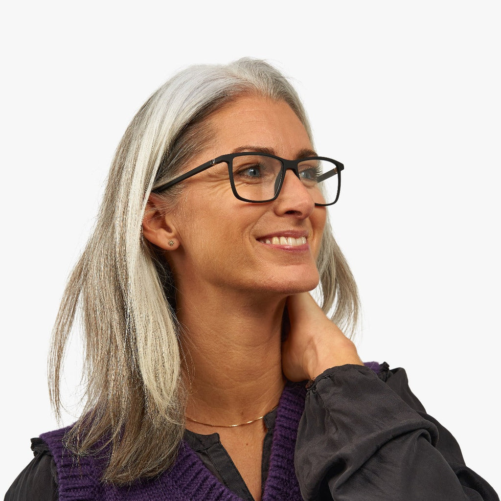 womens kobenhavn black reading glasses - www.luxreaderssweden.com