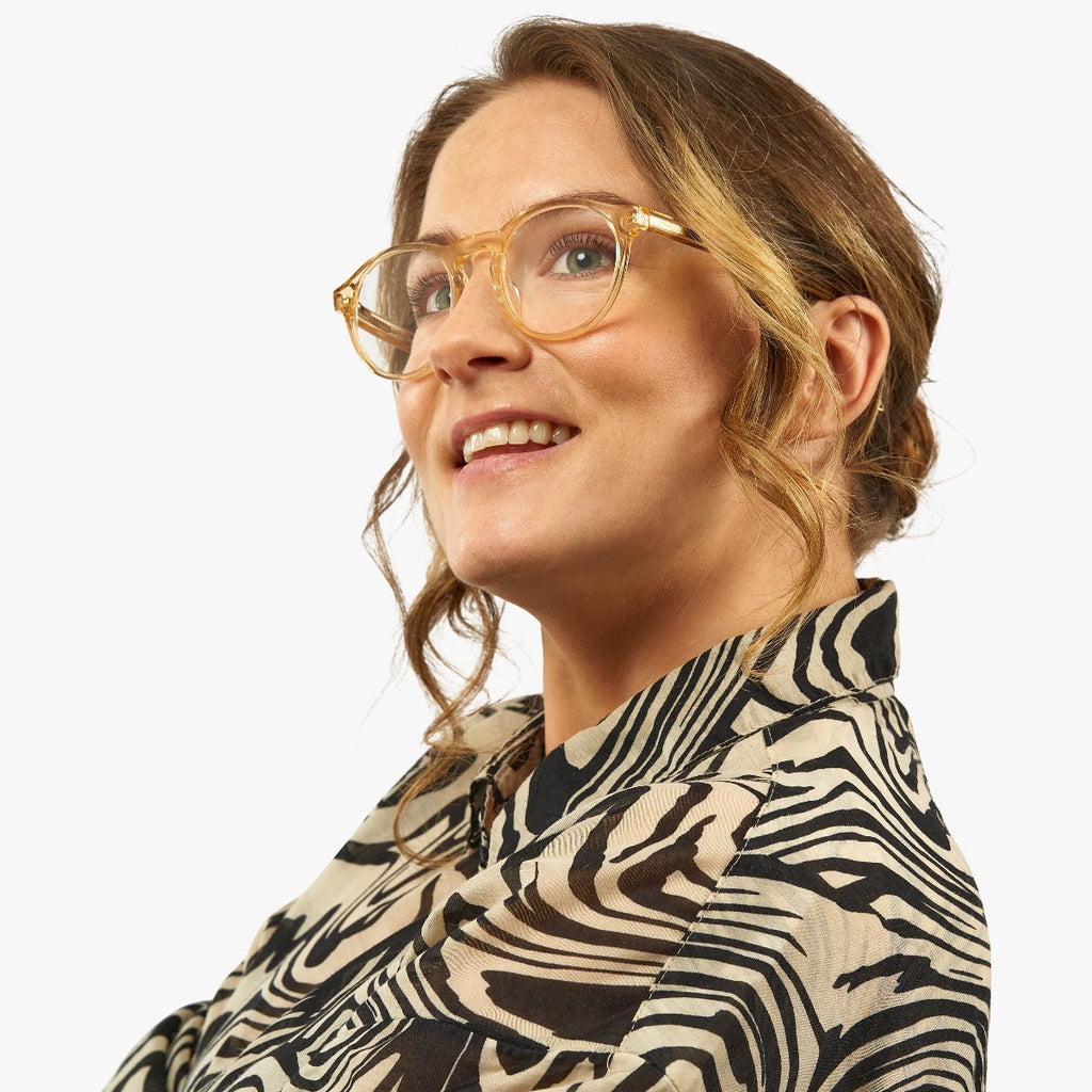 womens trondheim crystal lemon reading glasses - www.luxreaderssweden.com