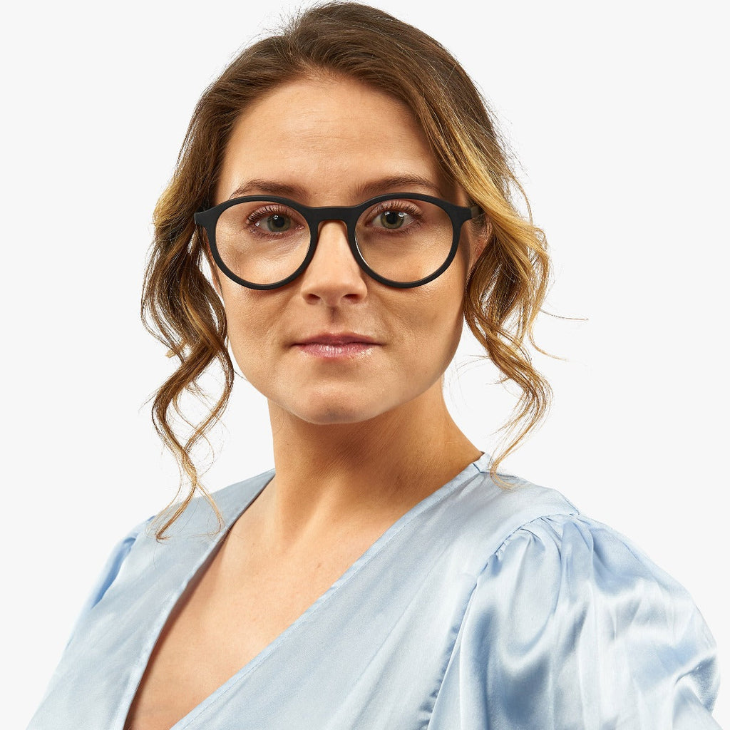 womens lokken black reading glasses - www.luxreaderssweden.com