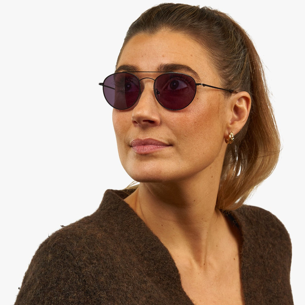 womens goteborg black sunglasses - www.luxreaderssweden.com