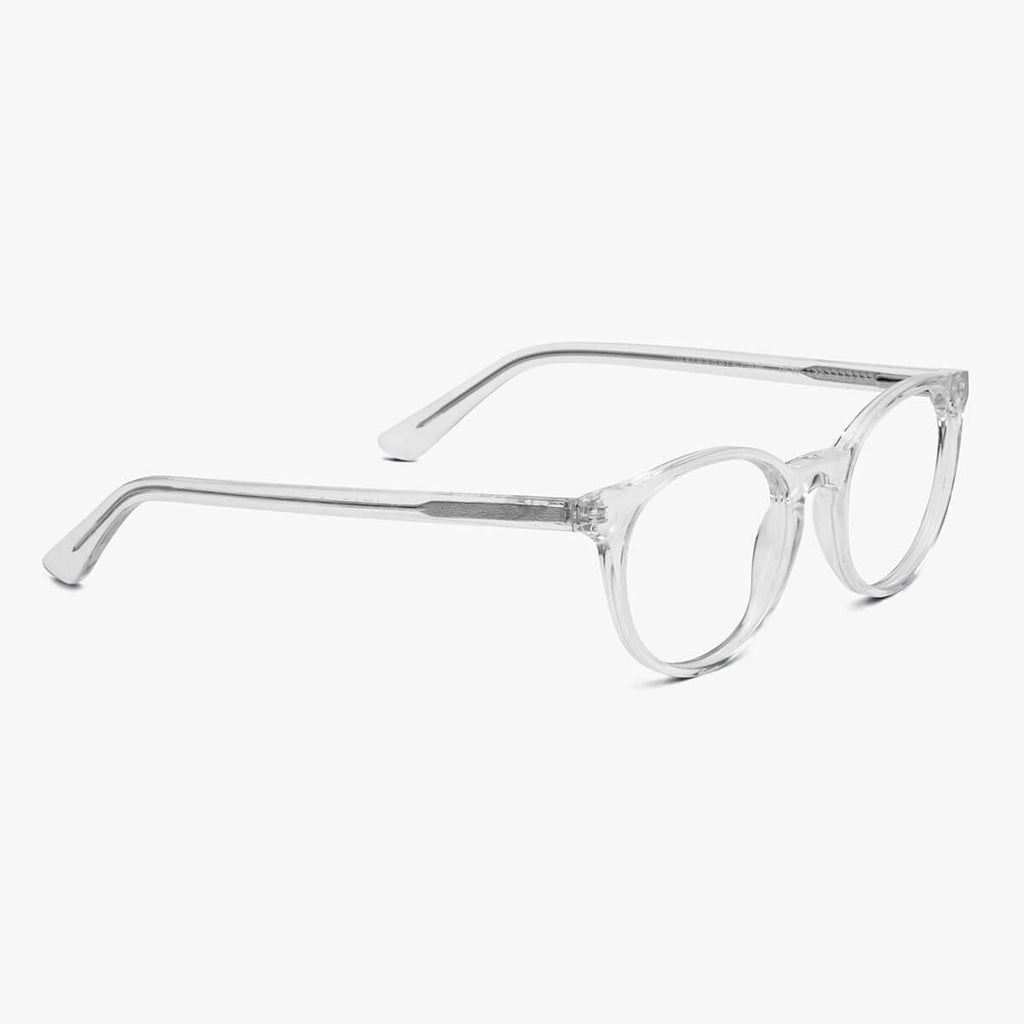 womens orebro crystal white blue light glasses - www.luxreaderssweden.com