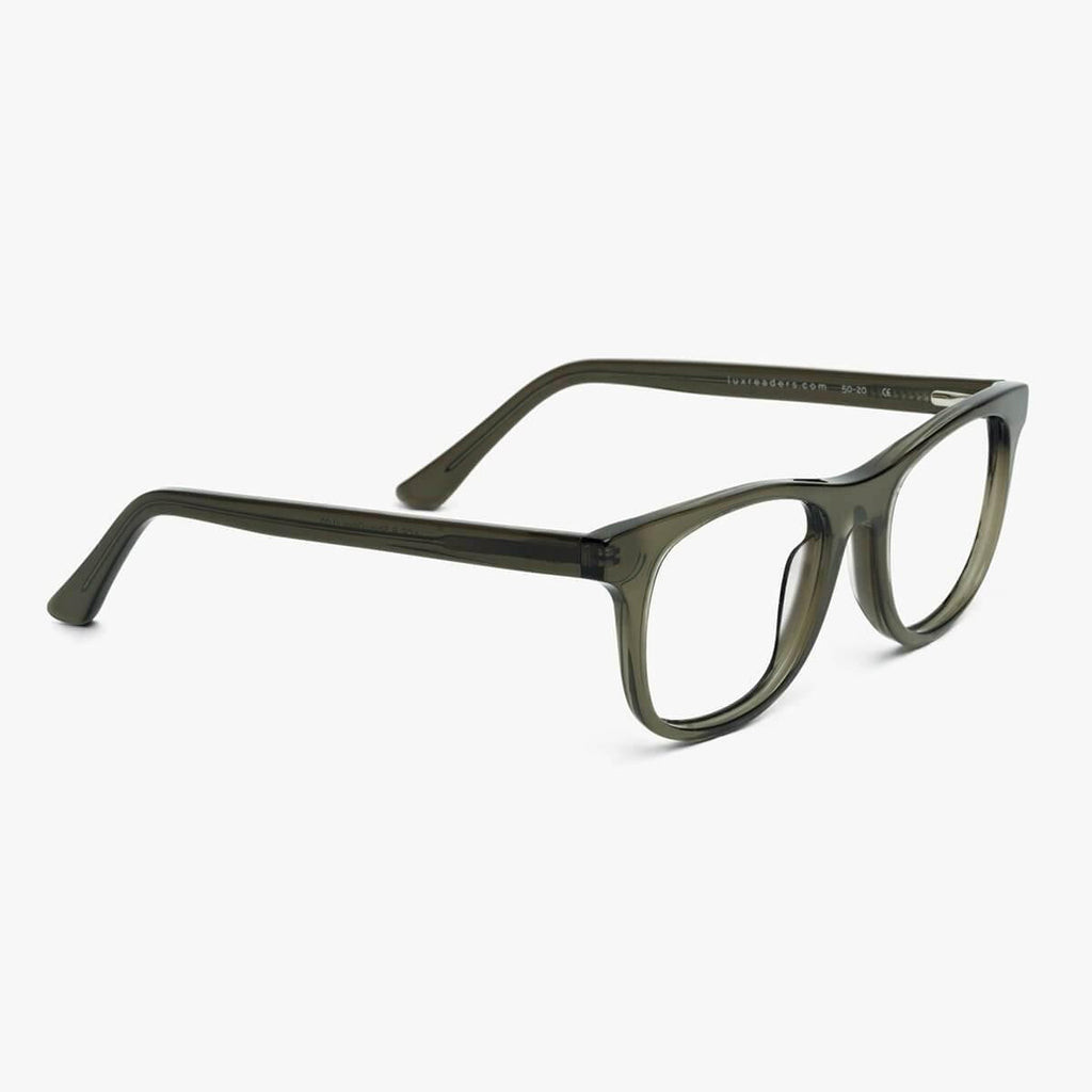 malmo shiny olive reading glasses - www.luxreaderssweden.com