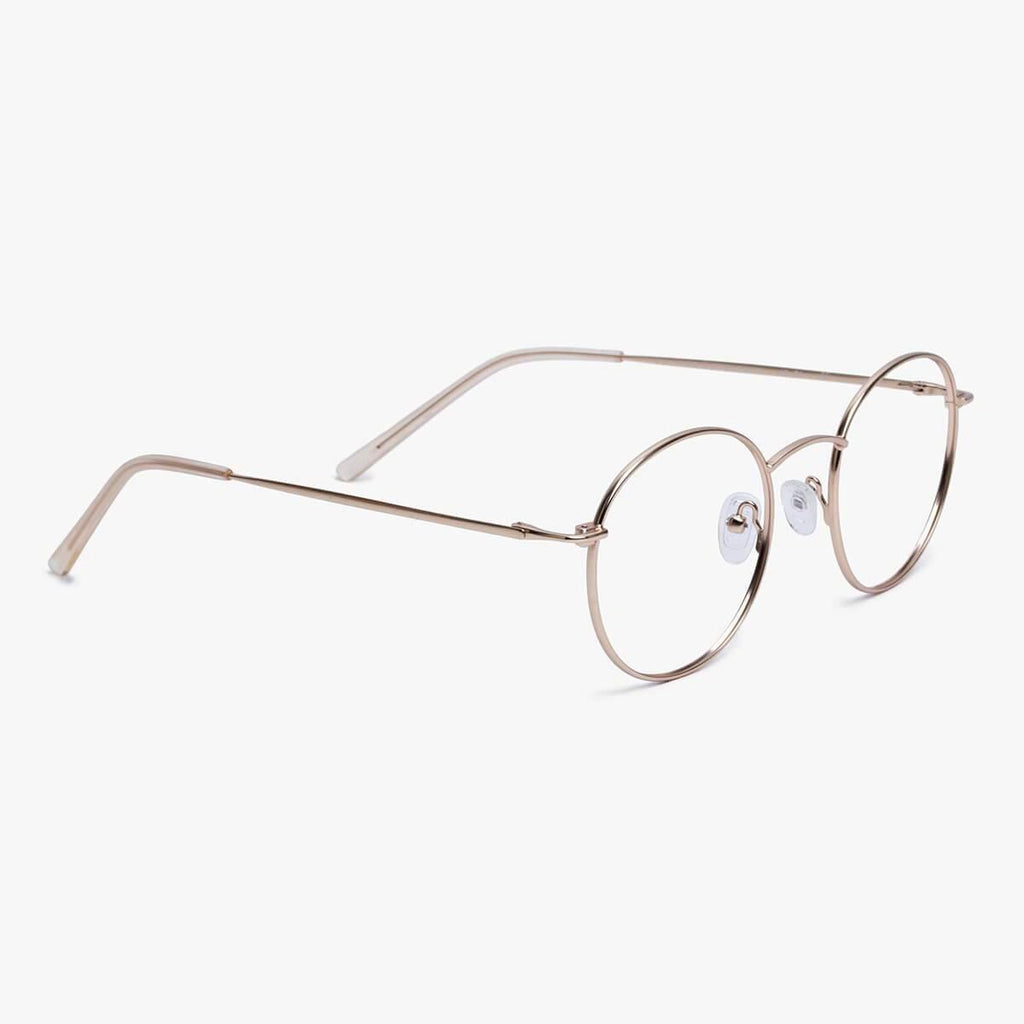 womens tromso gold blue light glasses - www.luxreaderssweden.com