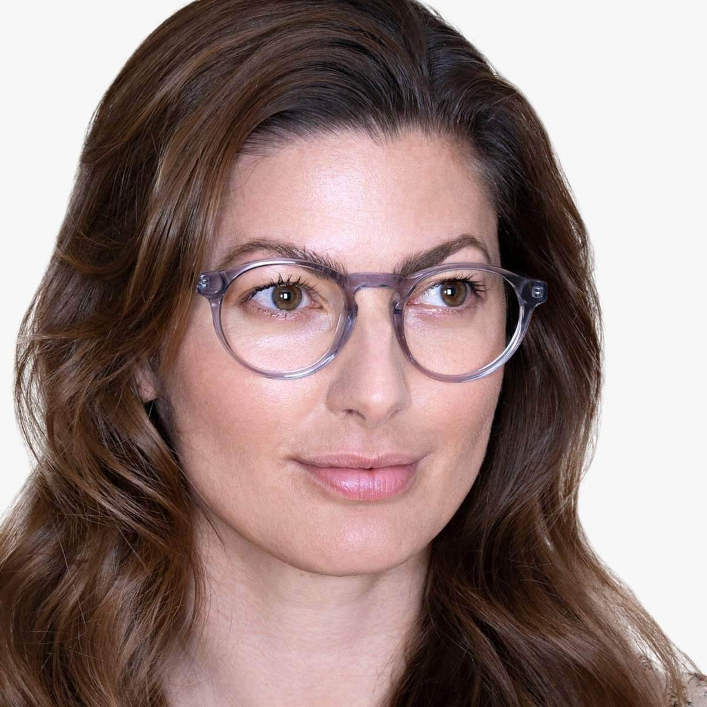 womens trondheim crystal grey reading glasses - www.luxreaderssweden.com