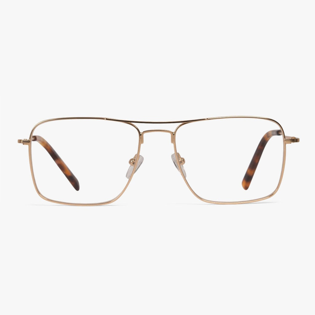 Köp Men's Clarke Gold Blue light glasögon - www.luxreaderssweden.com